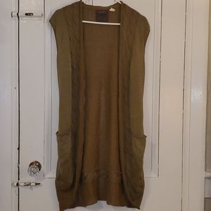 Anthropologie metallic knit sweater vest